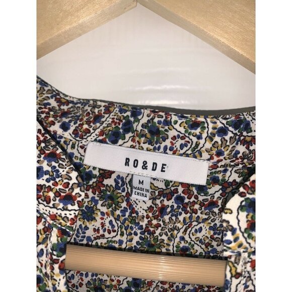 Ro & De Floral Paisley Sleeveless Drop Waist Summer Spring Dress Size Medium - Picture 6 of 7